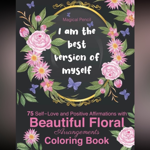 New Adult Positive Affirmations Inspirational Coloring Book - Picture 1 of 3